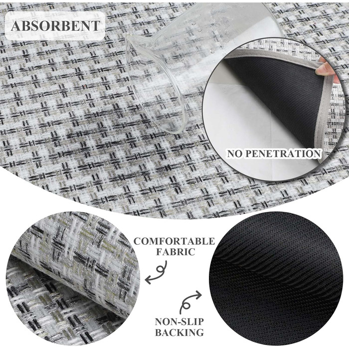 Килимок для дому, антиковзаюча підлога, килимок для вхідних дверей, 41x61 см, сірий