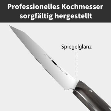 Японський ніж Kiritsuke від Plys: професійний кухарський ніж з нержавіючої сталі з дерев'яною ручкою