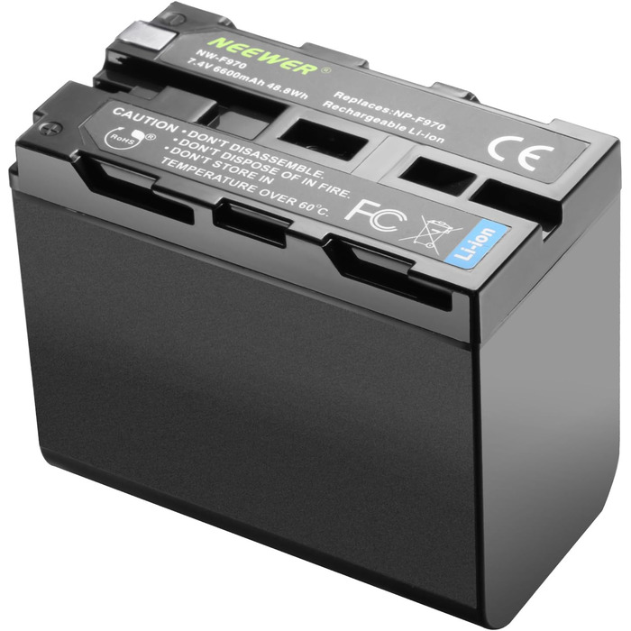 Акумулятор Neewer 6600mAh Li-ION для Sony NP-F970/960/975/570/750/770 з LCD-зарядним пристроєм