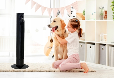 Колонний вентилятор EBERG AIRO85 XXL: безшумний підлоговий обдув з LED-дисплеєм та пультом керування