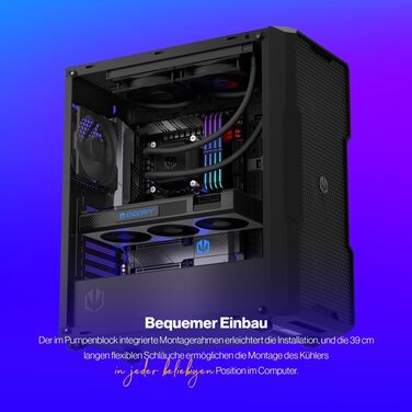 ENDORFY Navis F280 - Система водяного охолодження CPU з радіатором 280мм, PWM-помпа, 2 вентилятори Fluctus 140 PWM ARGB, підтримка Intel LGA 1700/1200/115x та AMD AM5/AM4