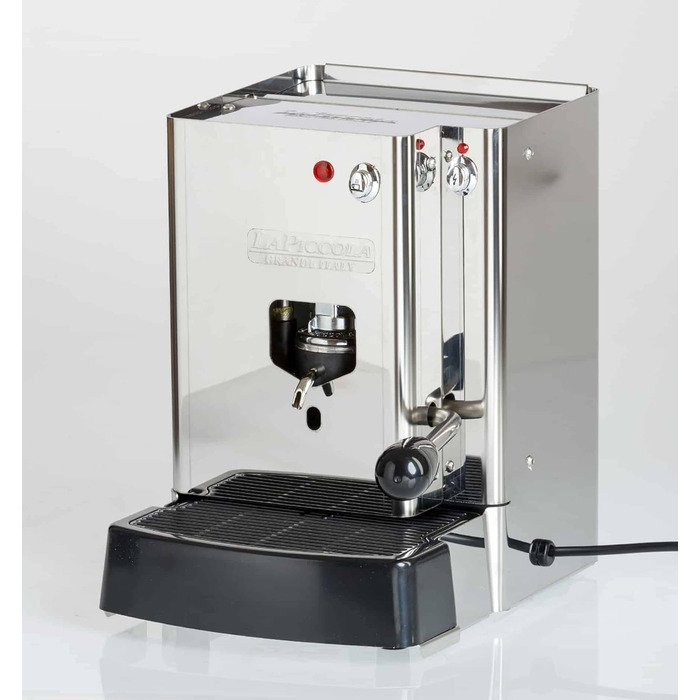 La Piccola Sara Classic Stainless Steel Italian Espresso Machine for ESE Pods | Environmentally conscious and economical in consumption | For standard ESE pods 44mm, SARCLAA4S4GXX, Stainless Steel