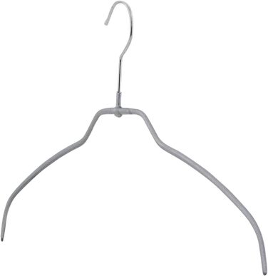 MAWA Clothes Hangers, Set of 20, Space-Saving and Non-Slip, with 360° Swivel Hook, for Blouses, Shirts, and Shirts, 36 cm, White