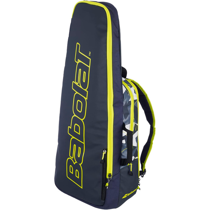 Спортивна сумка Babolat для тенісу, модель Kids, блакитно-біло-рожева, з відділенням для аксесуарів, ідеальна для дітей Pure Aero сірого кольору з жовтими акцентами