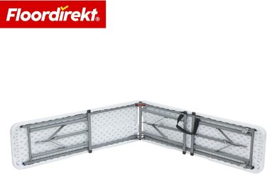 Зручний розкладний садовий стіл Floordirekt Buffettisch для відпочинку на терасі, балконі або кемпінгу - 183x76 см, матеріал: пластик, на 6 осіб