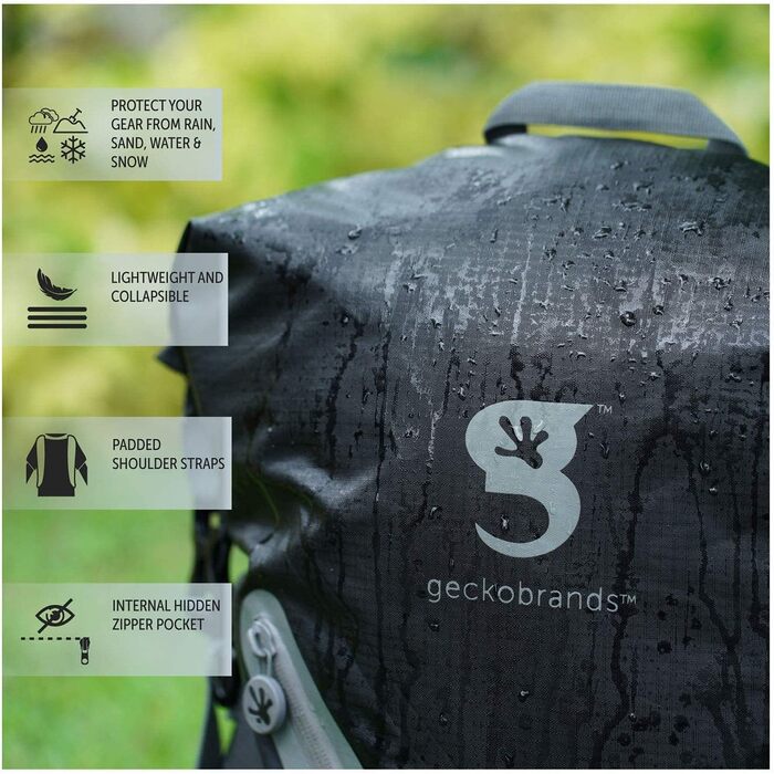 Gecko Brands Unisex Waterproof 30-Liter Backpack