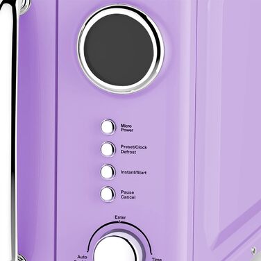 Мікрохвильова піч Emerio MW-112141.4 Lila/Purple/Violett 700 Вт, 20 л, поворотний столик, ретро дизайн