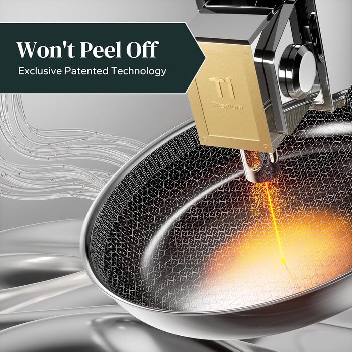 Набір сковорідок Redchef Antihaft з антипригарним керамічним покриттям, 3 шт., 20+26+30 см, чорний