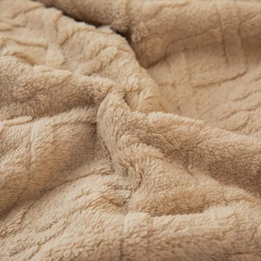 Плед Sherpa-Fleece з начосом, двосторонній, плюшевий, м'який, сірий-блакитний, 150 x 200 см