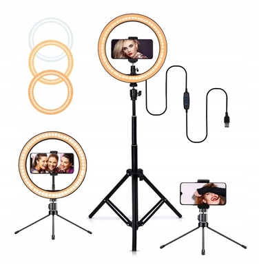 Кільцева LED-лампа 80 Вт, 30 см: з пультом та штативом 210 см для макіяжу та селфі