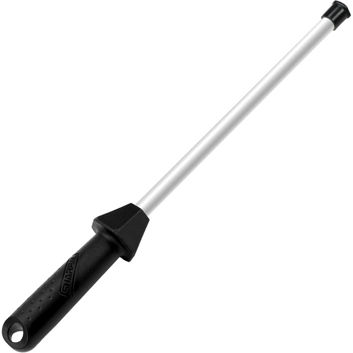 118H Professional Ceramic Sharpening Rod Kitchen Knife Sharpening Rod with Break-Resistant Cap Built-in Angle Guide