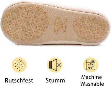 Жіночі халапи з бавовни з закритим носком - Зручна антиковзка підошва, дихаючі для дому (Білий, 34.5 EU)