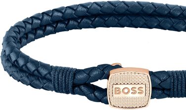 Браслет чоловічий BOSS SEAL (M) – шкіряний браслет чорного, коричневого або синього кольору
