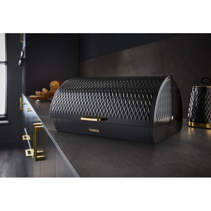 Тoршн TOWER Brotkasten з нержавіючої сталі, чорний, універсальний розмір, T826090BLK