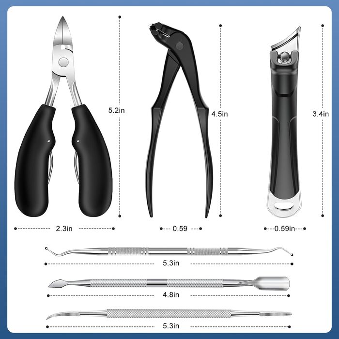 Професійний нігтеріз для літніх людей та чоловіків з товстими нігтями, 16 мм/37 мм ширина отвору, Heavy Duty, кутова заточка 45 градусів, для врослого нігтя