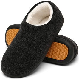 Тапочки халатні зимові Mishansha, чорні, з меморі-піною, розмір 39-48