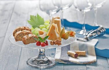 Топкапі Гурме: Патісерська таця з підставкою з скла 'Ліра', Ø 28 см, H 11 см, 1 шт.