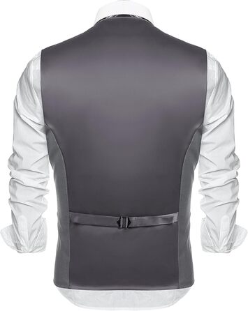 Костюмний жилет чоловічий COOFANDY, V-подібний виріз, Slim Fit, сірий (M)