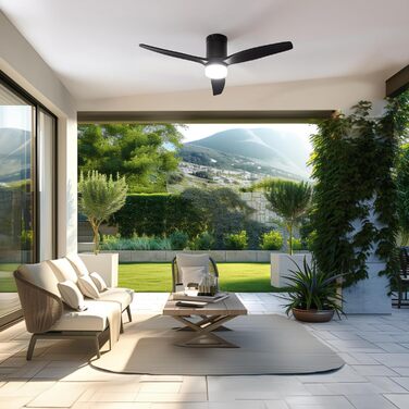 Вентилятор стельовий Cecotec EnergySilence Aero 5600 Aqua GoldBlack Connected, 132 см, 40 Вт, LED 20 Вт, 3 лопаті, 6 швидкостей, Wi-Fi, Зимовий/Літній режим, Таймер, золото-чорний