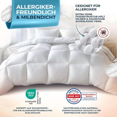 Літня ковдра Glückstoff® 135x200 см – сертифікована в Німеччині, з екологічною (Öko-Tex) начинкою. Легка, тонка та прохолодна ковдра для літа.
