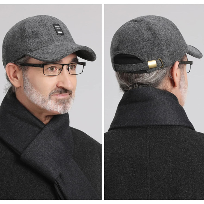 Кепка CLAPE з відкидною часткою, чоловіча, для активного відпочинку, спортивна, в стилі Old School, Dad Hat, вовняна, універсальний розмір (GSDT5-Gray)