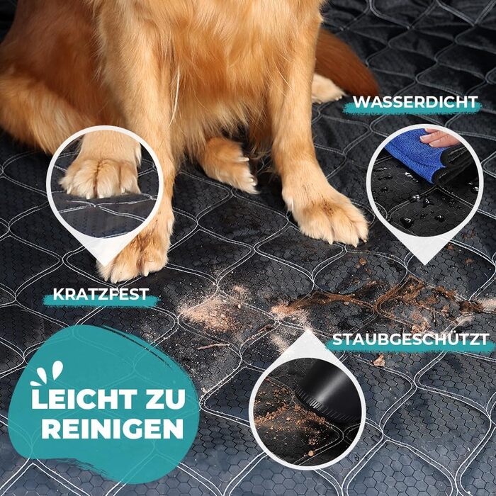 Захисна ковдра для собак у багажник авто KYG, 215x110 см, водовідштовхувальна, антикіготкові властивості, універсальна