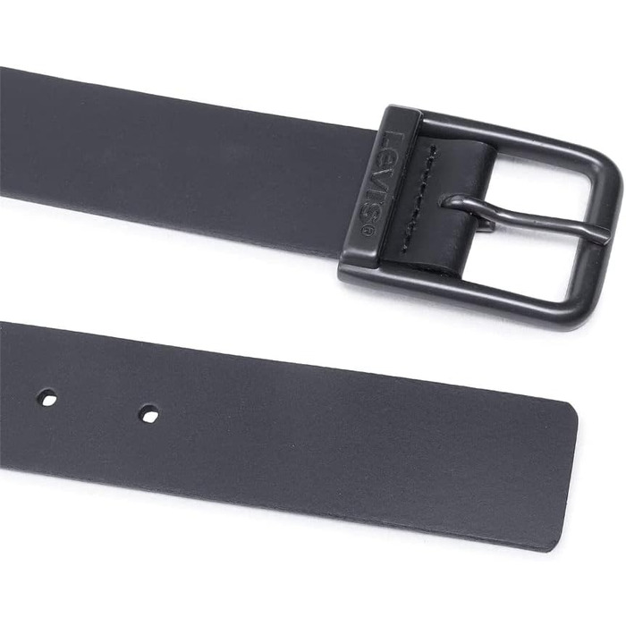Чоловічий шкіряний ремінь Levi's з логотипом та пряжкою Harness Buckle, чорний, розмір 85 Regular