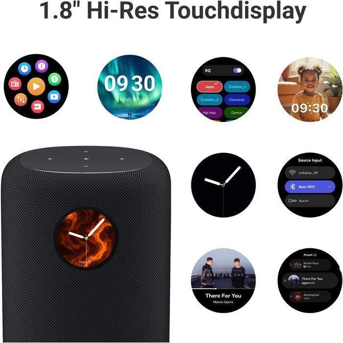 WiiM Sound Smart Speaker: Бездротова колонка Hi-Res 24bit/192kHz, Wi-Fi 6E, Bluetooth 5.3, Чорний