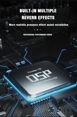 Професійний мікшер Weymic F7, 7-канальний, 2-шинний, з USB-аудіоінтерфейсом та стереоеквалайзером для діджеїв, караоке, сценічних і музичних застосувань