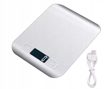 Електронні кухонні ваги високої точності 10 кг/1 г з вбудованим акумулятором та LCD-дисплеєм