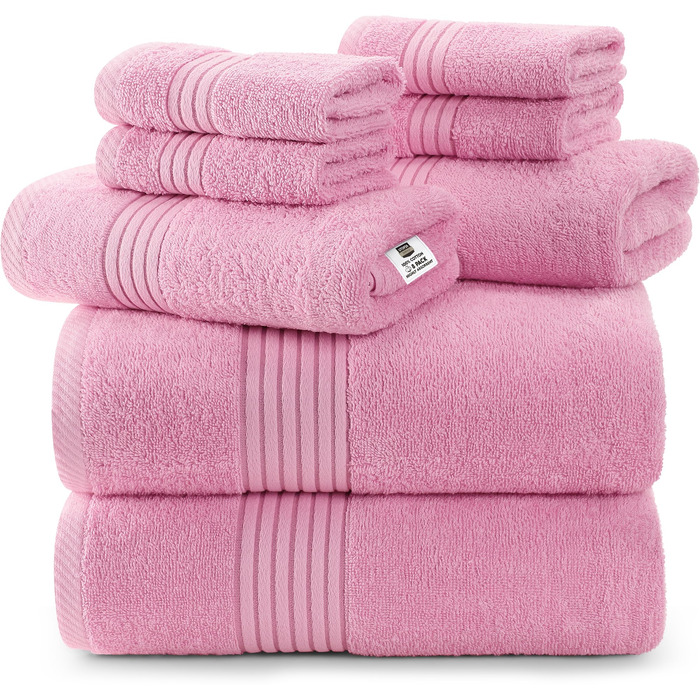 Набір рушників для ванни Utopia Towels, 100% бавовна, 8 предметів (2 великі, 2 ручні, 4 маленькі), м'які та гігроскопічні