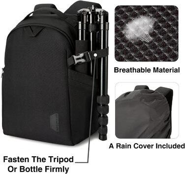 Bagsmart Рюкзак для фотокамери, DSLR/SLR, з відділенням для ноутбука 13.3