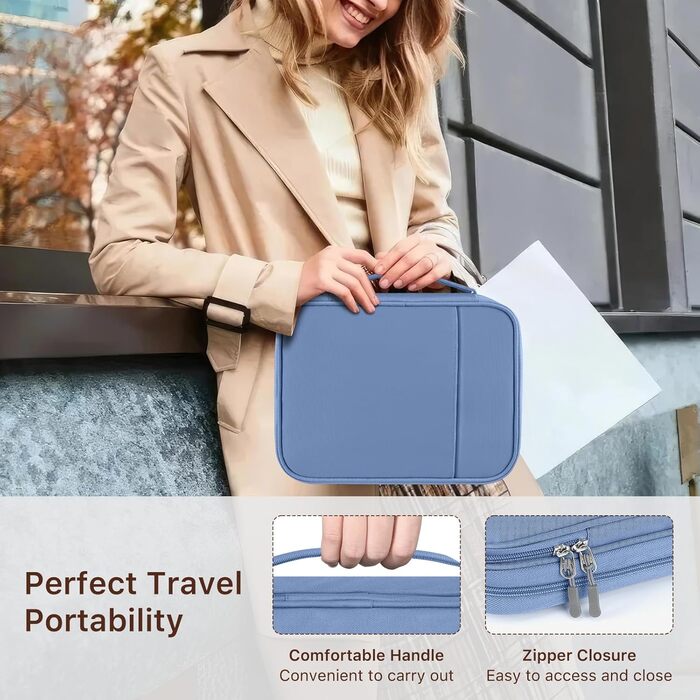 Органайзер для гаджетів Dadanism: чохол-сумка для планшетів 9-11'', кабелів, зарядних пристроїв та Powerbank (блакитний)