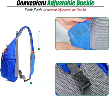 Водонепроникний рюкзак-слінг з нейлону з нагрудною кишенею для чоловіків та жінок, Gisdanchz, 36*18*9 см, в клітинку, зелений