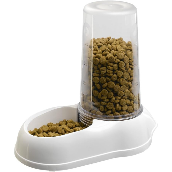 Автоматичний диспенсер для корму та води Ferplast AZIMUT 5500 для великих собак, 5,5 л, білий