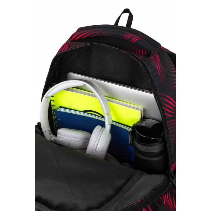 Багатофункціональний шкільний рюкзак CoolPack, чорно-червоний, 23 л
