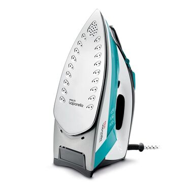 Праска Polti Vaporella Quick&Comfort QC120 з нержавіючою підошвою, зручною ручкою та резервуаром 300 мл, потужність 2200 Вт, 180 г/хв, блакитно-чорна