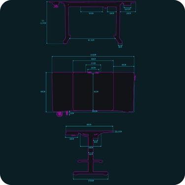 Ігровий стіл Ultradesk LEVEL V2, чорний, з електричним регулюванням висоти