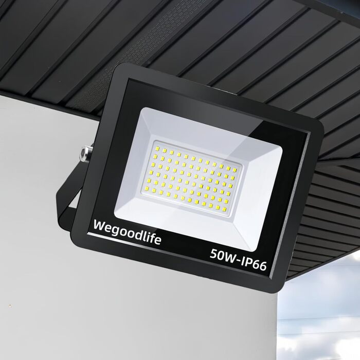2 Pieces 100W LED Flood Lights Outdoor, Super Bright 8140LM Wall Light, 3000K Warm White Outdoor Spotlights, IP66 Waterproof Floodlight, Spotlights for Backyard, Driveway, Doors, Garage, Hallway, Garden (Cool White, 50.0 Watt)