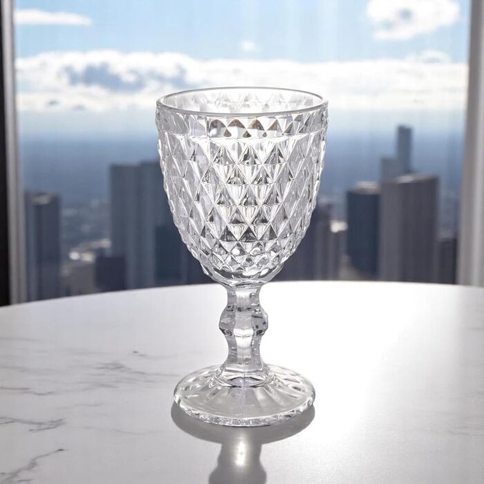 Вінтажний набір з 6 кольорових келихів для вина та напоїв з діамантовим візерунком, келихи для лонг-дрінків та коктейлів з тисненням, склянка, келих, бокал, склянка для води, келих-кубок