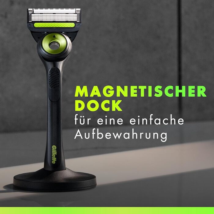 Бритва Gillette Labs для чоловіків, металевий станок для вологого гоління, чорний (1 бритва + 8 змінних касет)