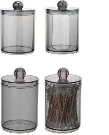 Набір ватних паличок PUTOAHAO 3 шт. з контейнером для зберігання, органайзер для косметичного столика, чорний