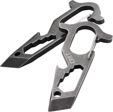 Мультитул CRKT Pryma з нержавіючої сталі: компактний і легкий EDC інструмент з ломиком, шестигранним ключем, відкривачкою для пляшок, склобоєм і карабіном, модель 9011