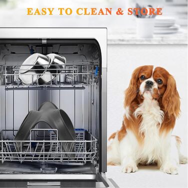 Миска для собак VIVAGLORY Splashfree – нерозливна миска з нержавіючої сталі та силіконовим килимком, сіра, 236 мл