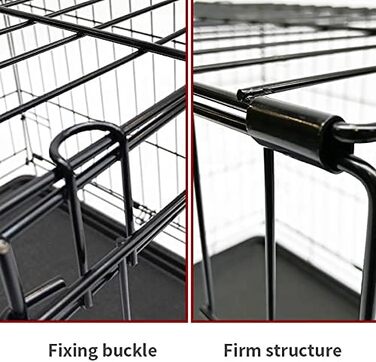 Металевий вольєр для собак Bunny Business, складна конструкція, 2 двері, пластик, XL, 107x69x76 см