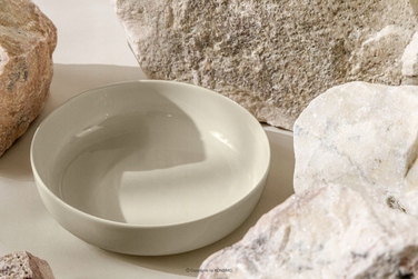 Обідній сервіз Konsimo Victo, бежевий глянцевий, набір на 6 осіб (18 предметів)