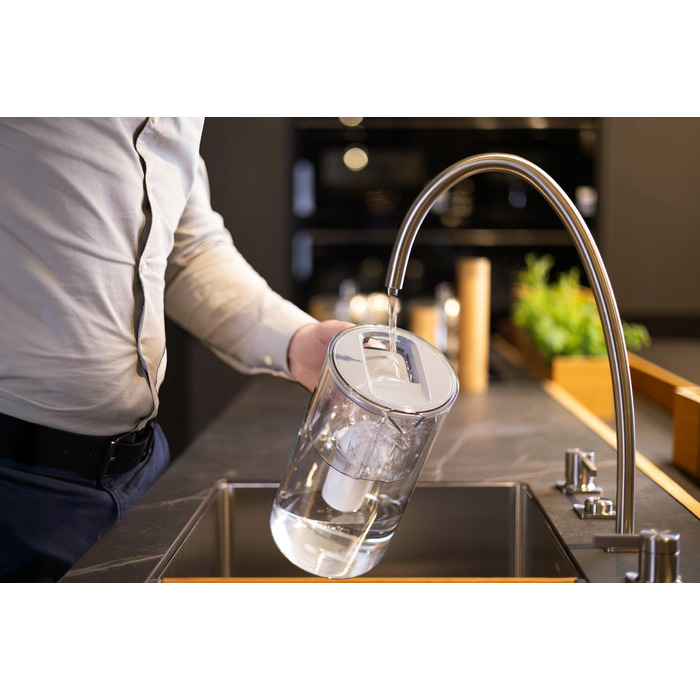 Скляний фільтр-кувшин Wessper D2 BOROSILICATE 3л, сірий + 3 фільтри