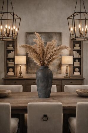 Велика керамічна ваза ручної роботи, 27.9 см, мінімалістична, декоративна ваза в стилі фермерського дому для декорування дому, вітальні, полиці, входу, весілля, столу (бронза)