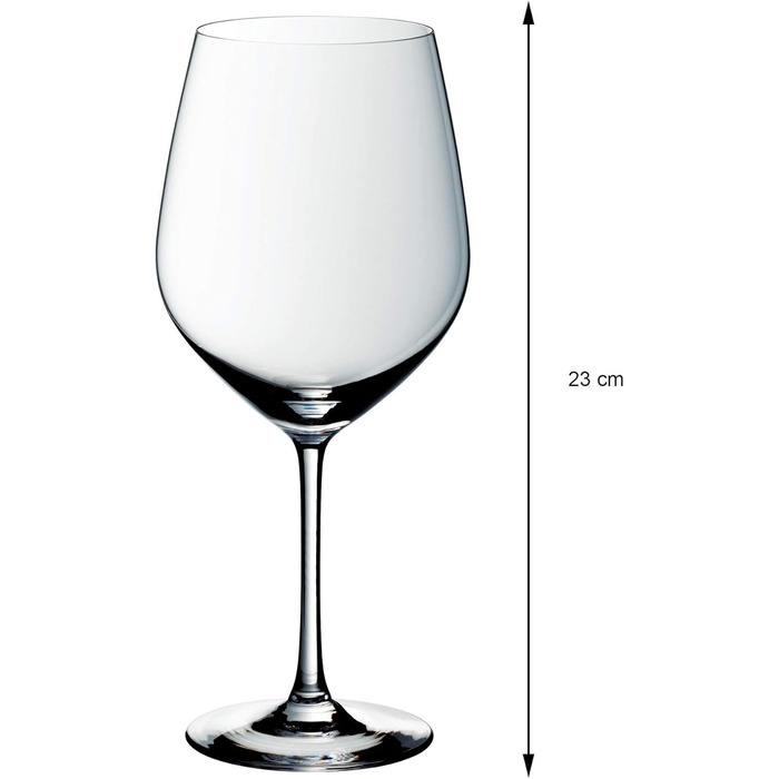 Набір келихів для вина WMF Easy Plus Бордовий, 6 штук, 700 мл, кришталеве скло, придатні для миття в посудомийній машині, прозорі