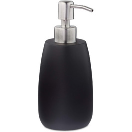 Дозатор мила Relaxdays 300 мл, наповнюваний, для ванної/кухні, з нержавіючої сталі, полірезин, чорний